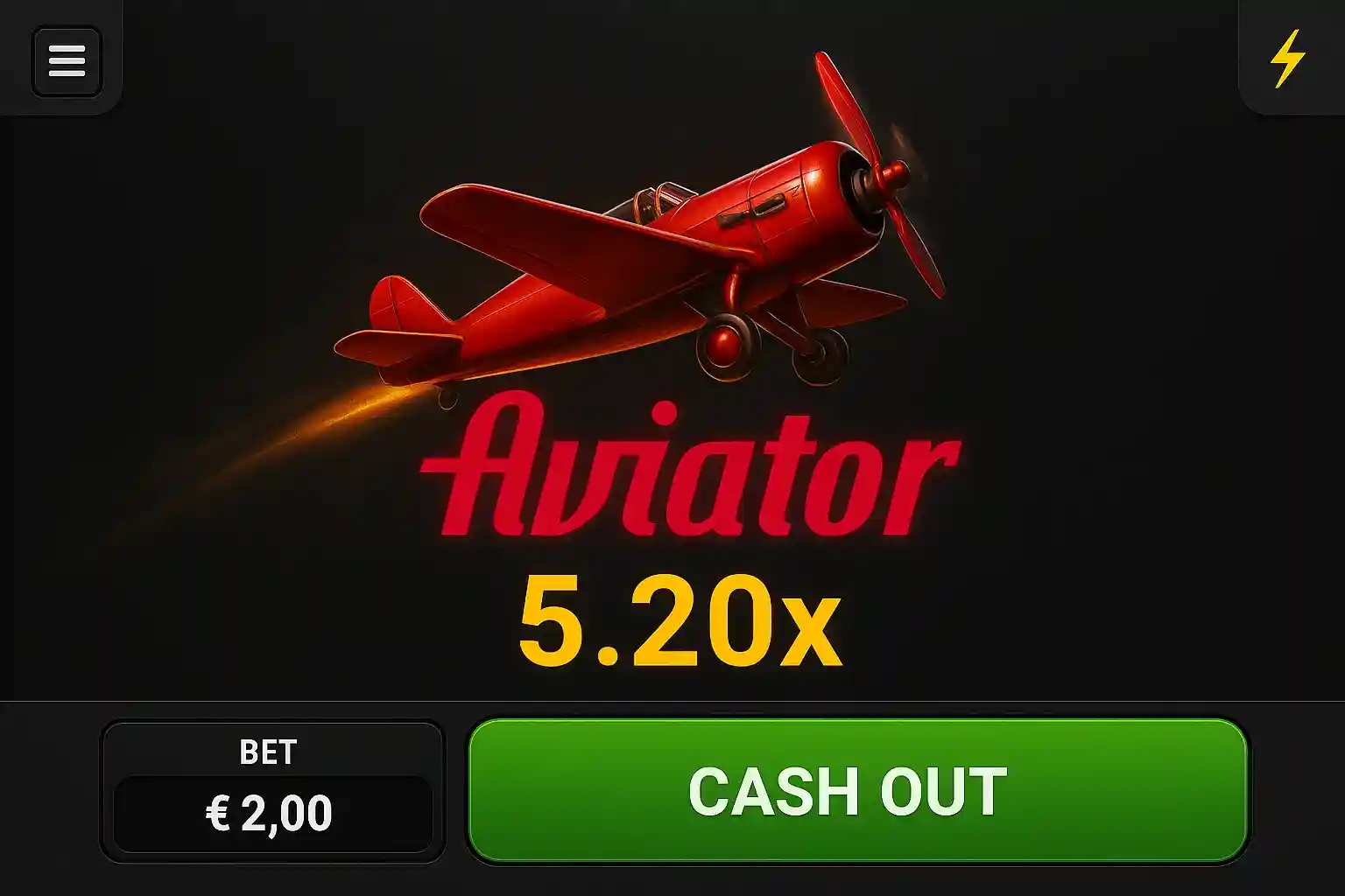 Aviator crash game screen with red plane multiplier and cash out button